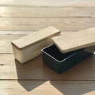 Japanese Lunch Box - Wooden-lid (Charcoal)