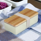 Japanese Lunch Box - Wooden-lid (White)