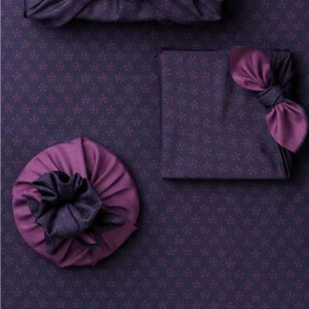 Reversible Furoshiki - Japanese Apricot (Rikyubai)