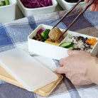 Japanese Lunch Box - Wooden-lid (White)