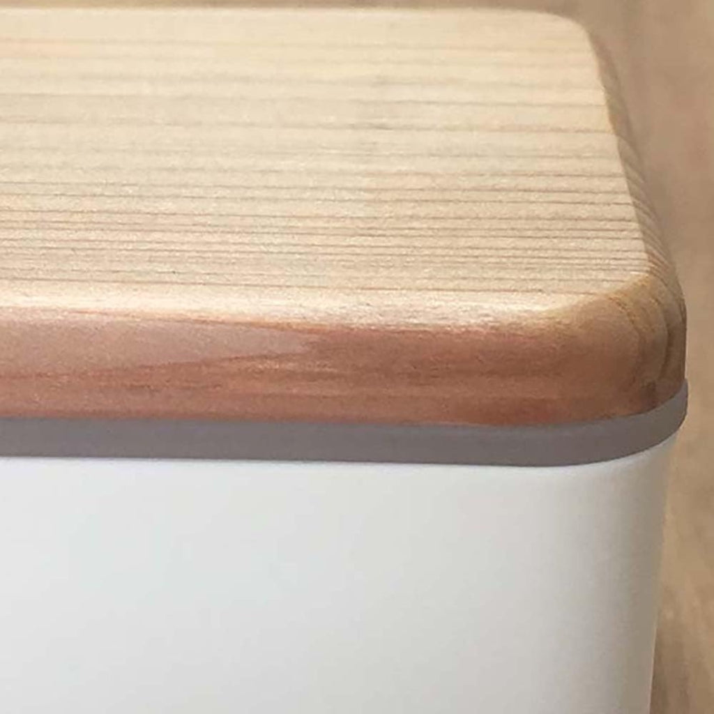 Japanese Lunch Box - Wooden-lid (White)