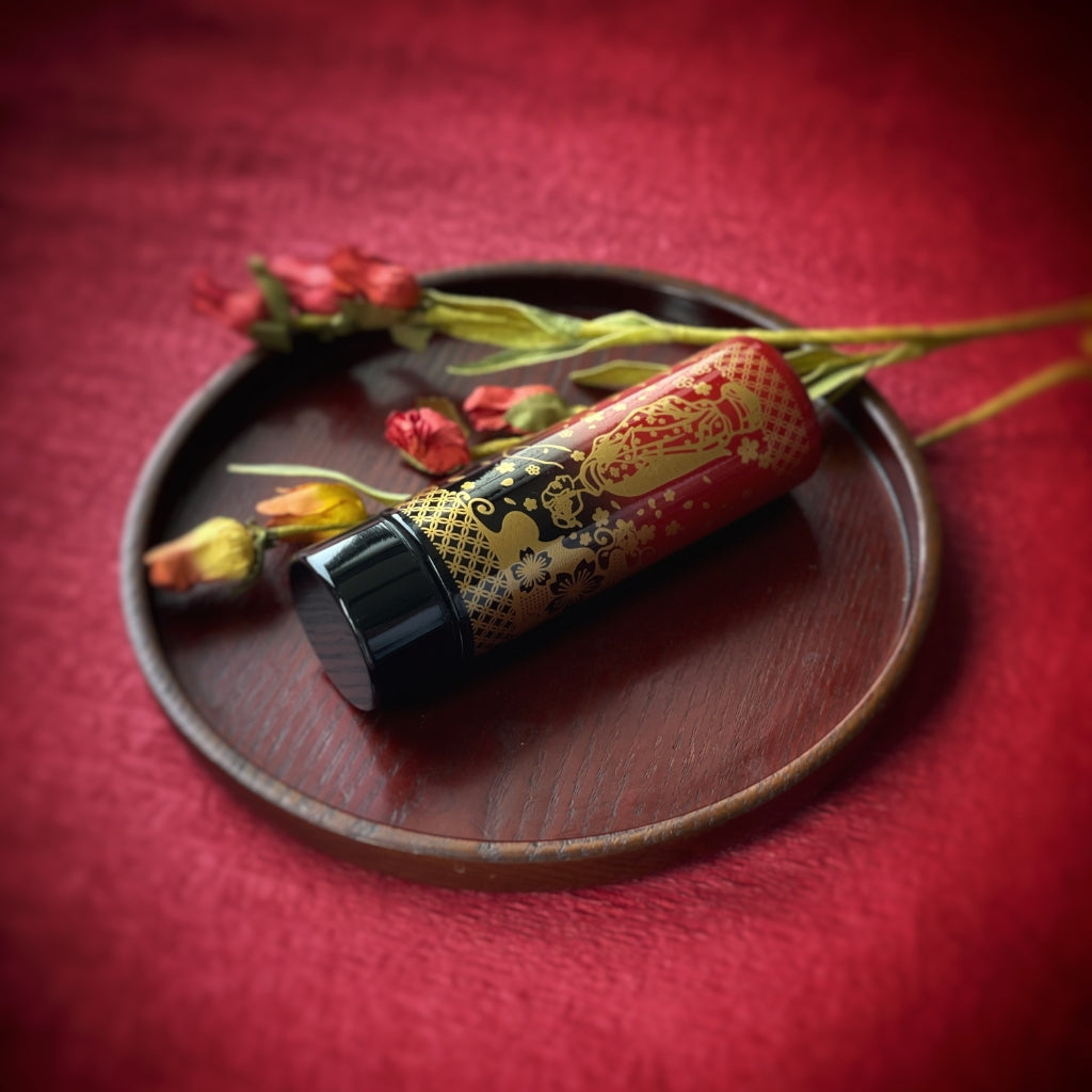 Stainless Insulated Water Bottle 140ml - Maiko Black x Red