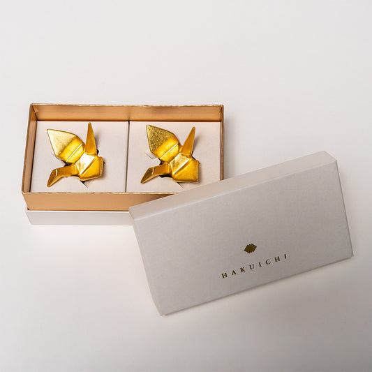 (Chopstickholder) Orizuru Gold - Set of 2