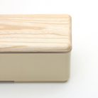 Japanese Lunch Box - Wooden-lid (Beige)