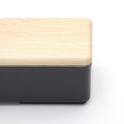 Japanese Lunch Box - Wooden-lid (Charcoal)