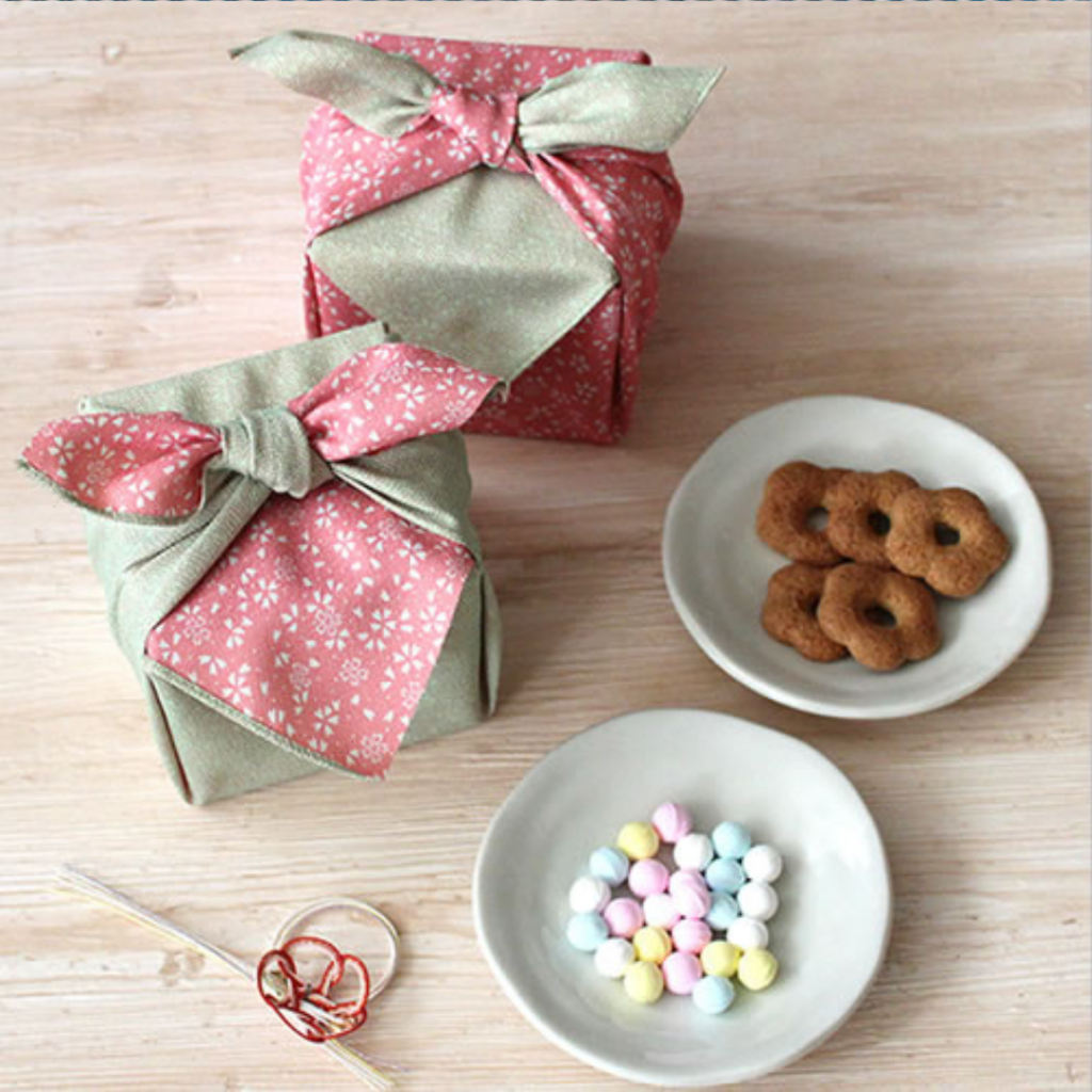 Reversible Furoshiki - Sharkskin Pattern