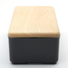 Japanese Lunch Box - Wooden-lid (Charcoal)